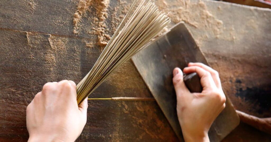 Making of Natural Incense Sticks