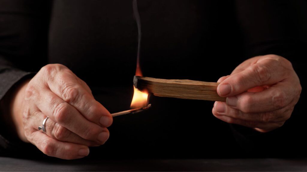 Palo Santo burning