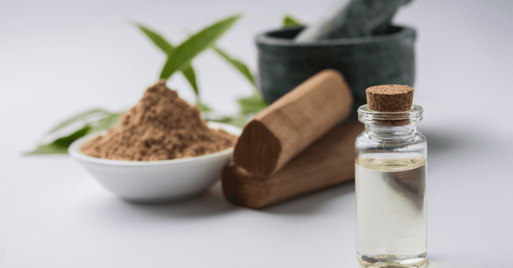 sandalwood powder and oil